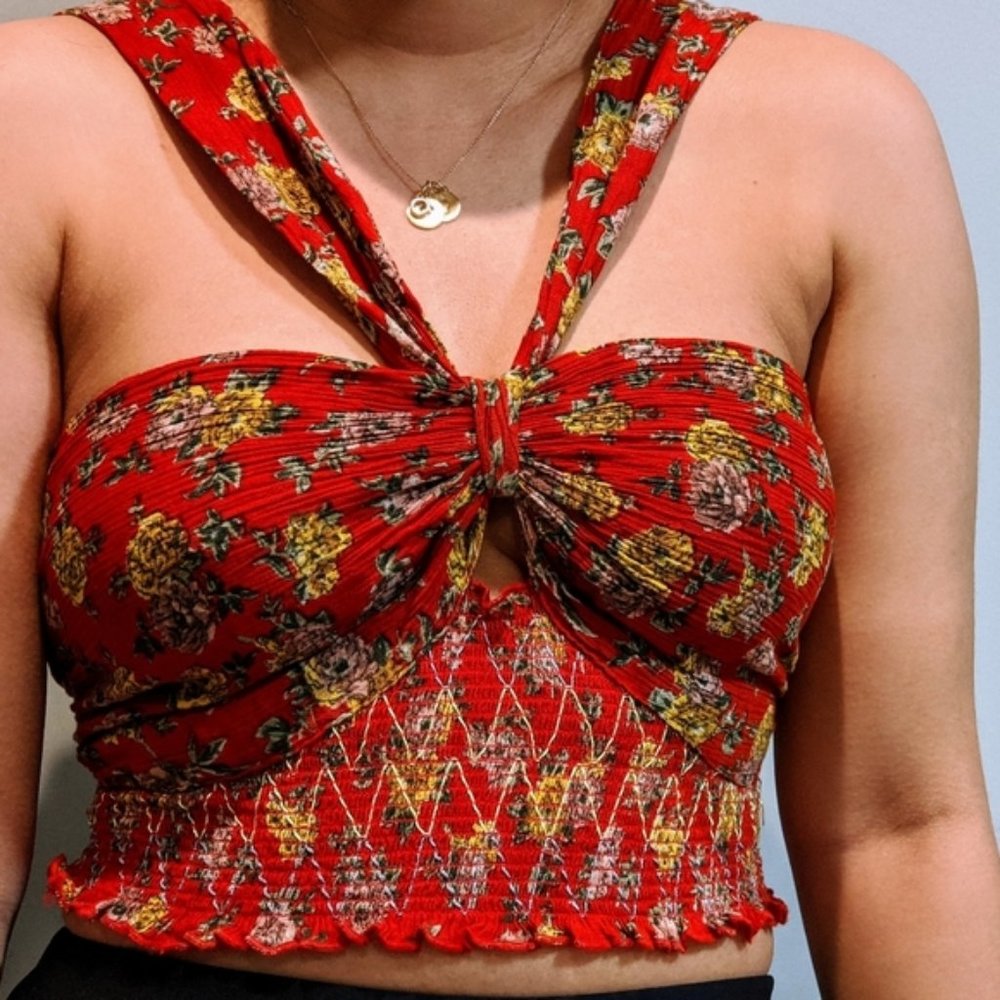 Urban Outfitters Floral Crop Top